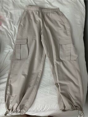 Fleece lined parachute pants- Short inseam